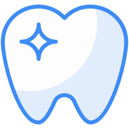 A small single blue tooth shining.