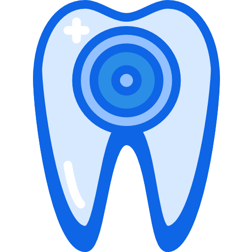 A small Blue color tooth.